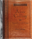 Jesus Calling, Large Text Brown Leathersoft, with Full Scriptures: Enjoying Peace in His Presence (A 365-Day Devotional) (Large type / large print)